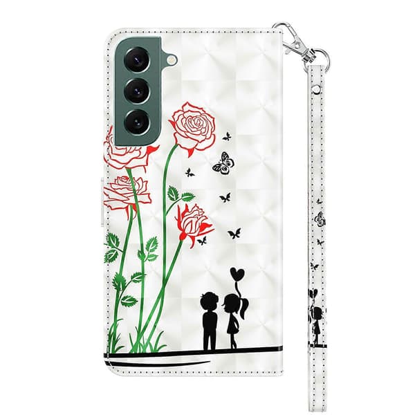 Til Samsung Galaxy S22 5G 3D malet læder telefoncover