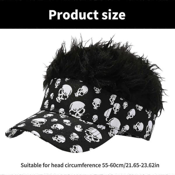 Halloween Hårete Hatt Hodeplagg Adorkable Hodeplagg kompatibel med Parykker Spøk Halloween Adorkable Tegneseriehatt Hodeplagg Svart A