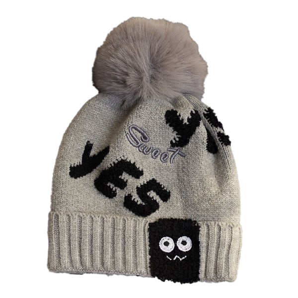 Vinter Kabelstrikket Pom Beanie Hat, Kids Hat