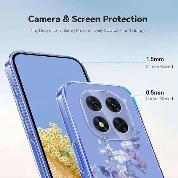 Blommönster Målat TPU-telefonfodral för Redmi Note 14 Pro 4G