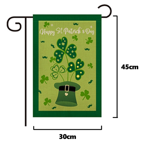 St. Patrick's Day Trädgård Banner Uteplats Utomhusdekor Vertikal