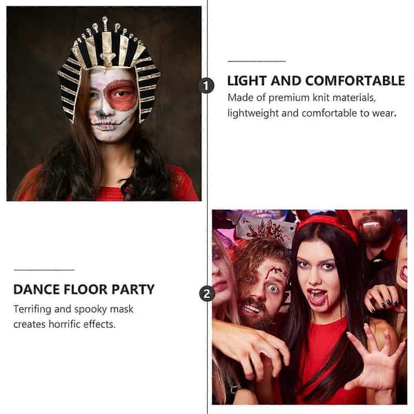 Egyptisk hodeplagg Halloween-hatt for dekorasjon Voksne Cosplay-tilbehør A