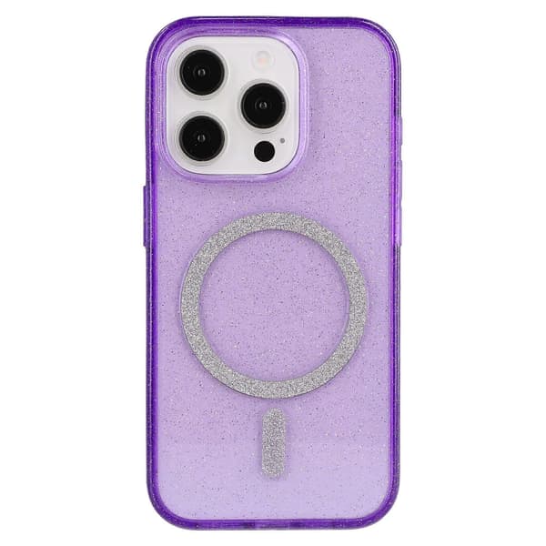 Fodral för iPhone 14 Pro kompatibelt med MagSafe 2,0 mm PC + TPU Glitter Mobilskal