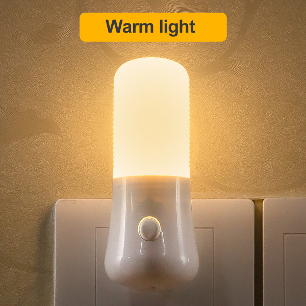Liten nattlampa plug-in bälte strömbrytare LED-uttag sovrum vakna