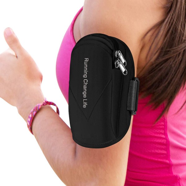 Nattlöpning sport löpning mobiltelefon armväska fitness handled