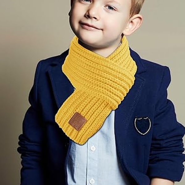 Børn Vinter Warm Strik tørklæder Varm halstørklæde Halsvarmer til småbørn