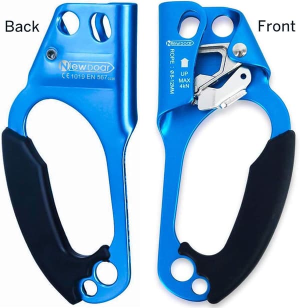 Klätterträd Arborist Utrustning Ergonomisk Bromsok Rak Hand Ascender för 8-13mm Rep