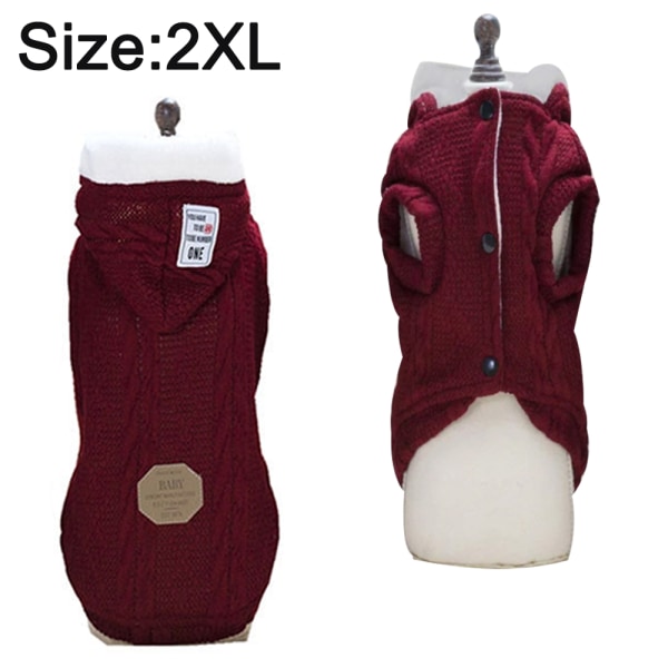 Autumn and winter pet clothes warm pet sweater solid pet bipod