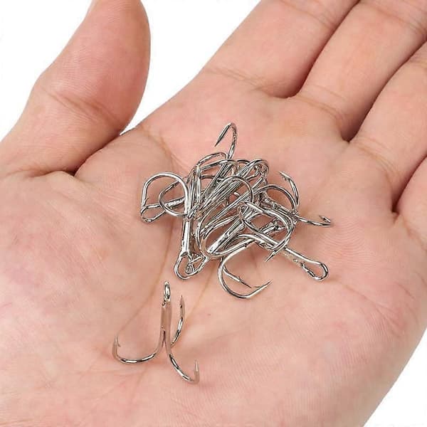 50 stk/sett diskantfiskekroker Svart Nicle Barbed Fishhooks Super Sharp Carp Triple