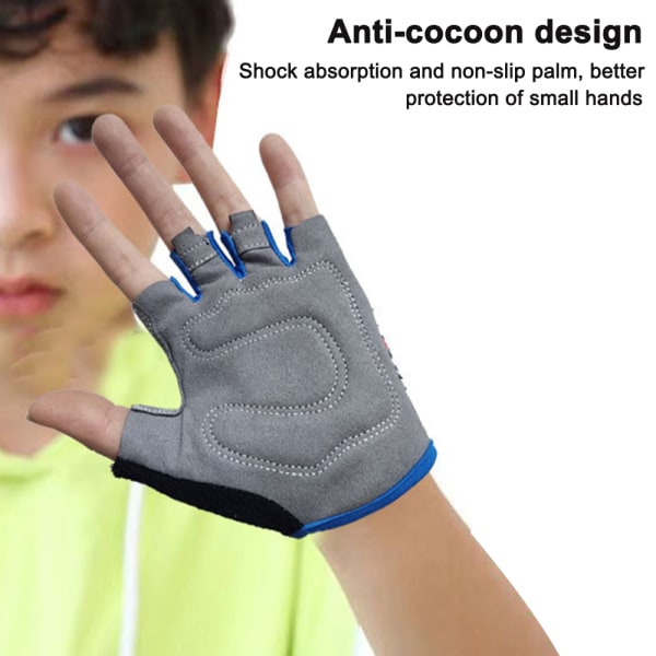 Sykkelhansker | Fingerløse hansker for barn | Perfekt for sykkel,