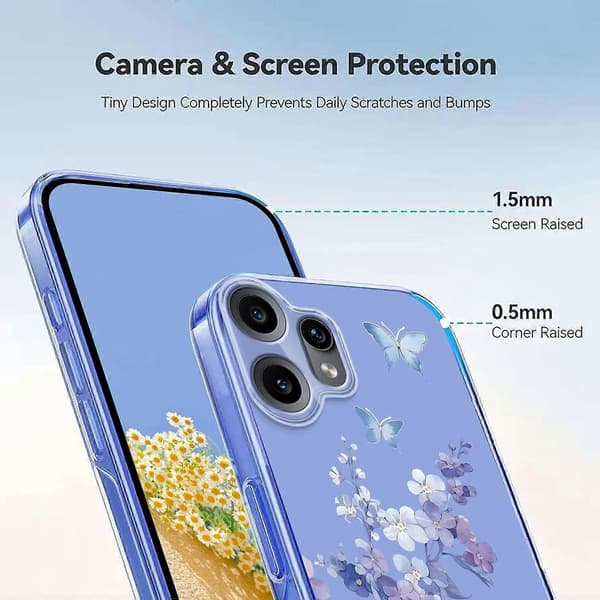 Blomstermønster malt TPU-telefondeksel til Nothing CMF Phone 2 Pro