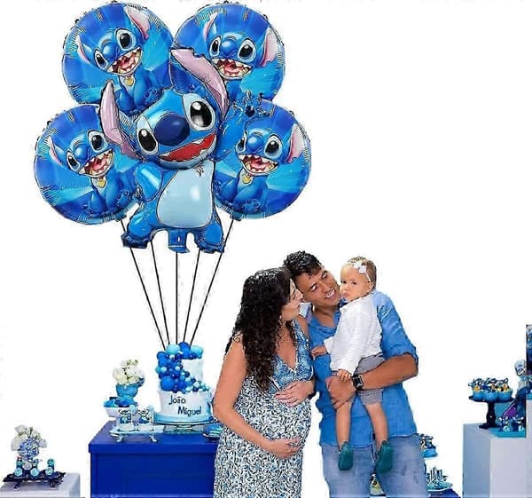 5 Lilo ja Stitch -ilmapallon setti - Lilo ja Stitch -juhlakoristeet