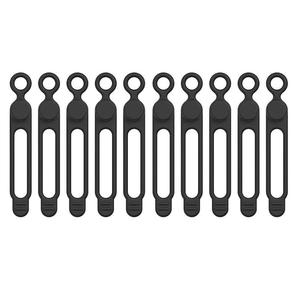 Silikone kabelbindere Farverig genanvendelig rem-organizer Multifunktionel kabelstyring til USB-kabel A