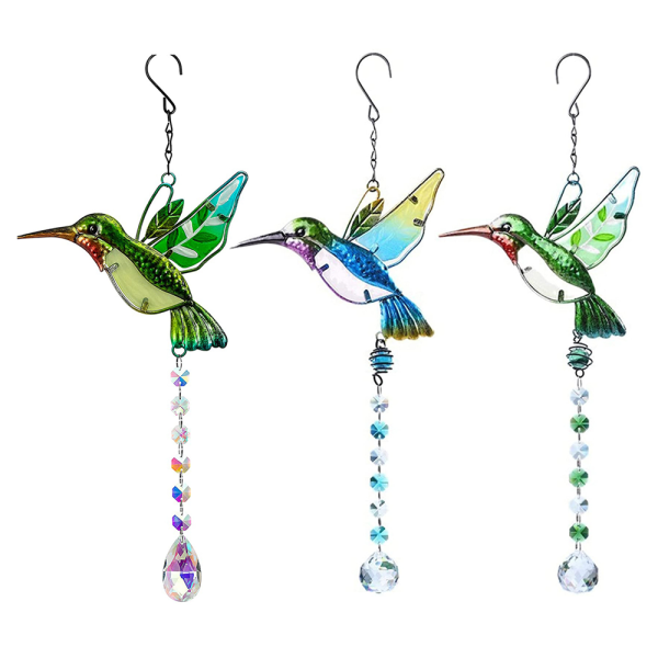 Hummingbird Crystal koristeellinen auringonsieppaaja, kodin sisustus,