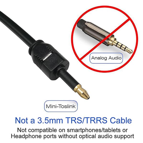 Mini Kabel 3.5mm SPDIF Optisk Fiberkabel 3.5 til Optisk Lydkabel Adapter til Macbook 5M A
