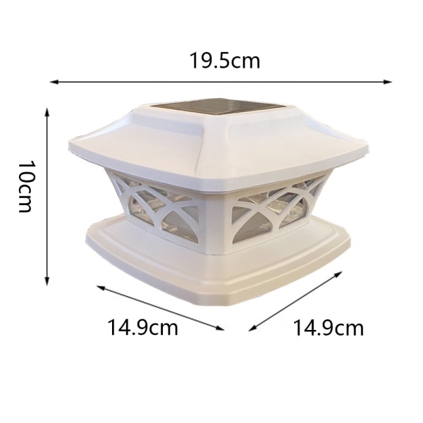 1PAK Solcelledrevet Udendørs Stolpelys - Have Lys Stolpelys