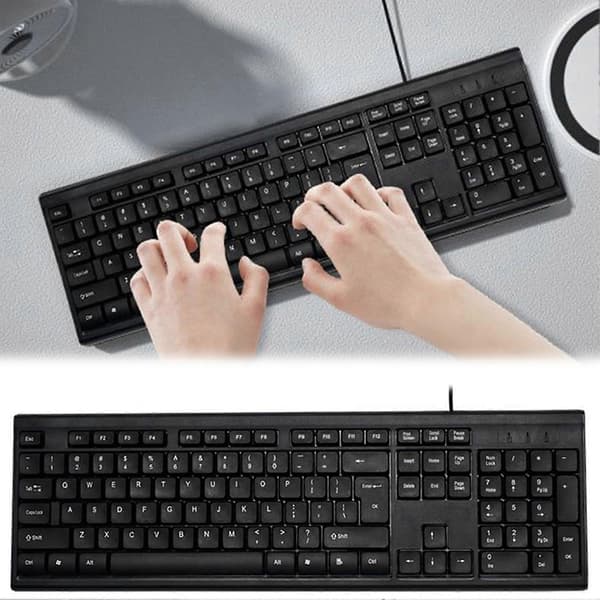 universelt bærbart PC kablet tastatur Universal Plug Play til bærbare computere og stationære computere. Hjemme-/kontoropsætning A