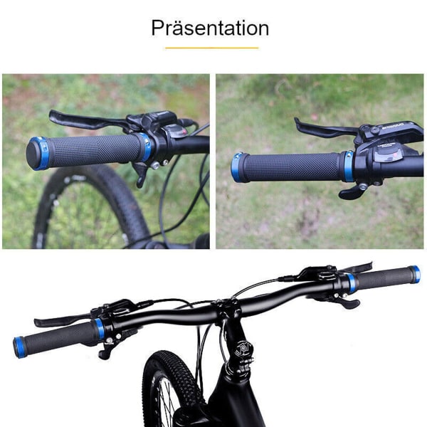 Bicycle Grips Handlebar Grips Hand Grips 1 Pair Bicycle Non-Slip Ergonomic Rubber