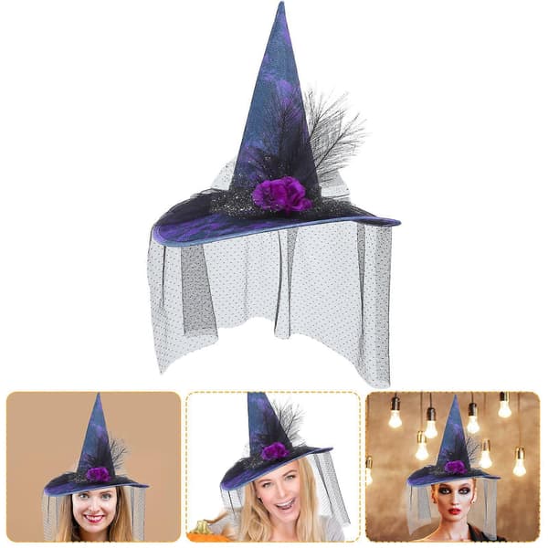 Halloween Heksehatt med Unikt Design for Feststofftilbehør A