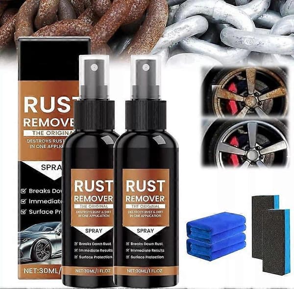 1~3x Rustfjerner Spray, Billakkfjerner, Rustfjerner for Metall A