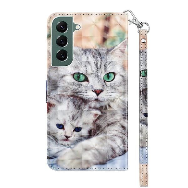 För Samsung Galaxy S22 5G 3D Målat Läderfodral