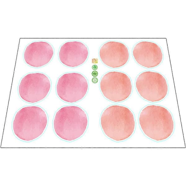 Dekorativ rosa väggdekal PVC-prickar för flickrum 12 st A