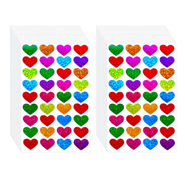 Hjärtklistermärken för dekoration Färgade etiketthjärtan för konst,
