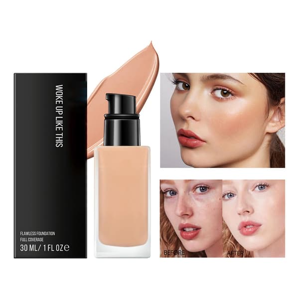 Silkeblød Foundation-Flydende Langtidsholdbar Vandfast Concealer Pore-dækkende Concealer Væske A