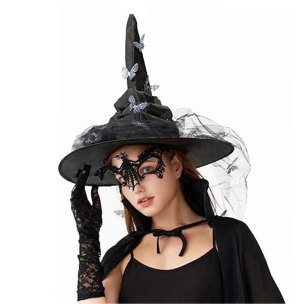 Magisk Mysterie Heksehat til Halloween Cosplay Tilbehør A