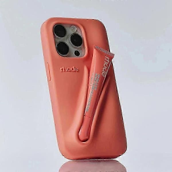 Rhode Lip Gloss Hindbær Telefoncover til iPhone 16 15 14 13 12 11 Pro Max（Peach Pit，12 Pro）