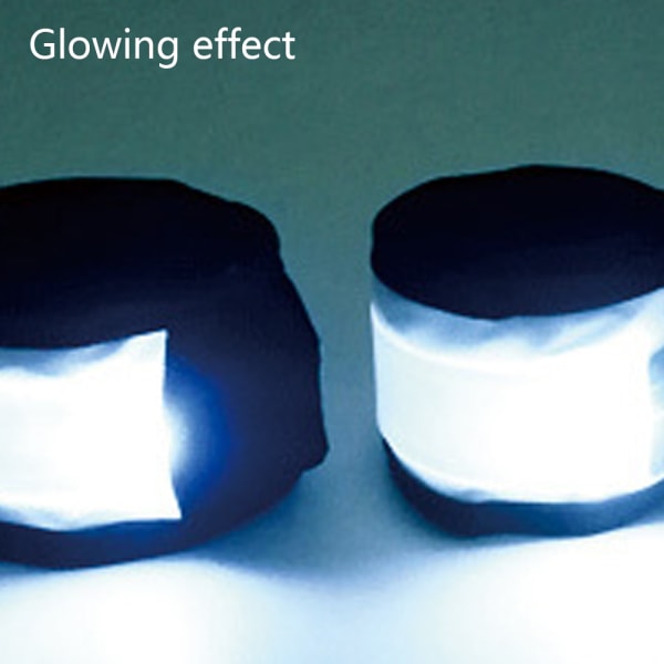 LED reflekterende klaparmbånd, lysende håndled natløb