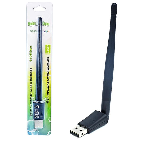 USB Wifi-adapter Trådløs mottaker senderantenne Nettverkskort for PC stasjonær datamaskin A