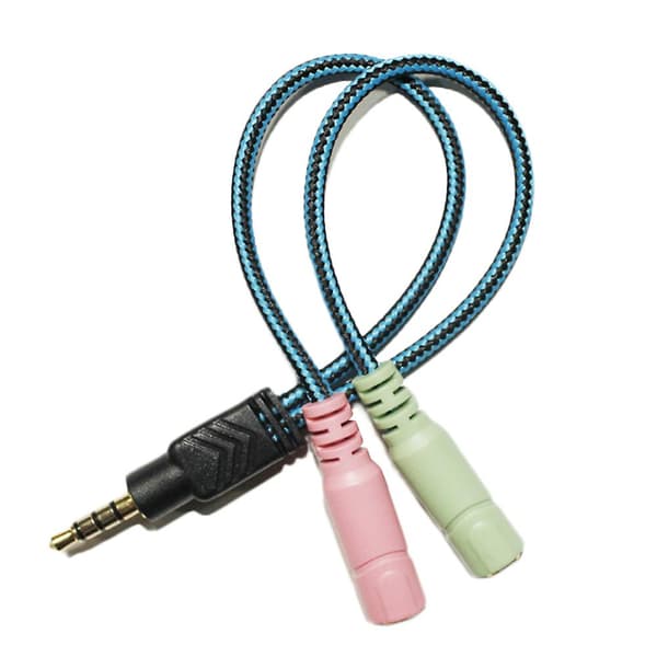 2-in-1-sovitinkaapeli stereo-basso-pelikuulokkeille, uusi A