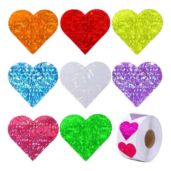 500 stk Hjerteformede dekorklistremerker, kjærlighetsdekor-klistremerke Hjerte