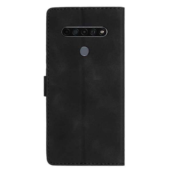 Blomfjäril präglingsmönster läderfodral för LG K51S