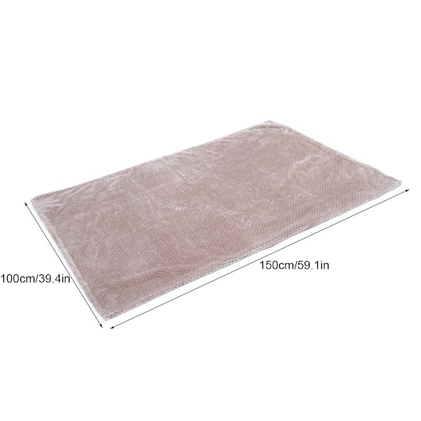 Soveværelse Polyesterfiber Tyk Blød Airconditionering Dyne Sengetøj Tilbehør Dekoration Beige 100x150cm