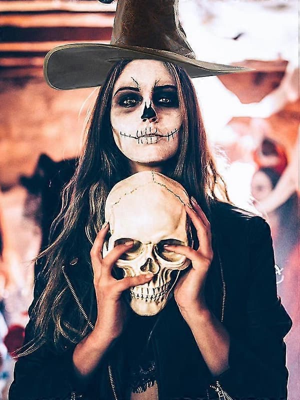 Halloween Heksehat Læder Voksen Kostumefest Tilbehør Halloween Hat A