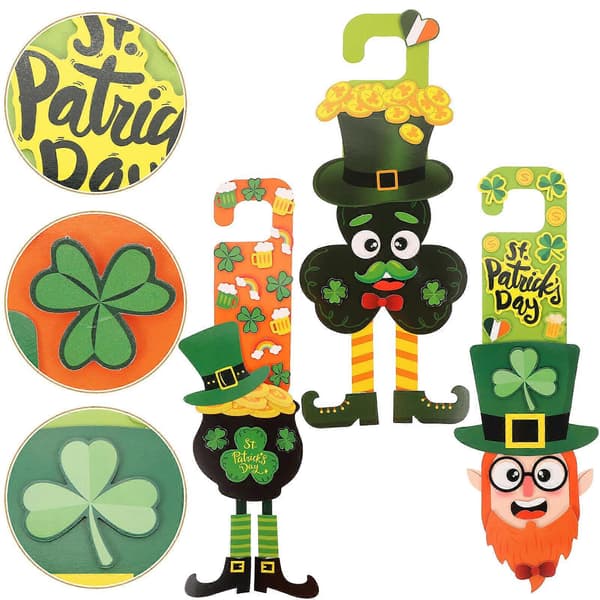 St. Patrick Väggdekor Klöverdekaler för Dekor 12 Uppsättningar Blandade Färger A