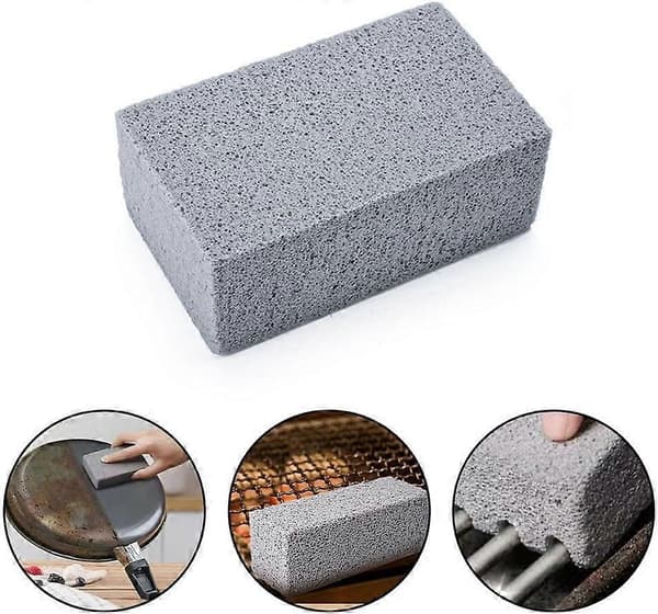 Scratch Grill Brick Griddle Cleaner til sikker og nem kraftig rengøring af støbejerns- og rustfri stålpander A
