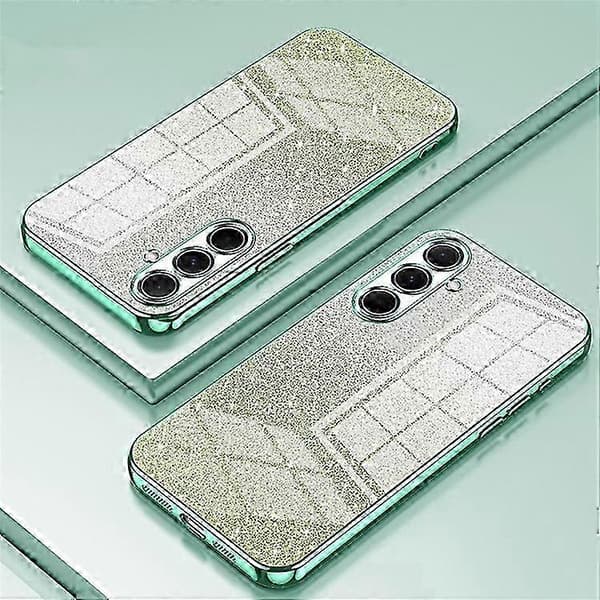 Galvanisering Gradient Glitter TPU-fodral för Galaxy A56 5G Stötsäkert Telefonskydd LösningGrön
