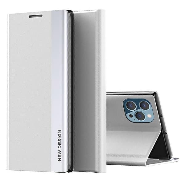 Til iPhone 16 Pro etui Anti-drop læder telefoncover med stander