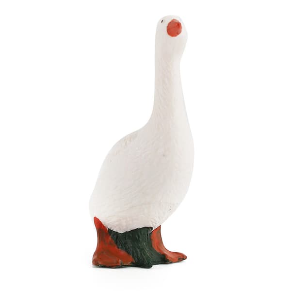 Vit gås solid PVC actionfigur skrivbordsdekorationsprydnad samlingsgåva A