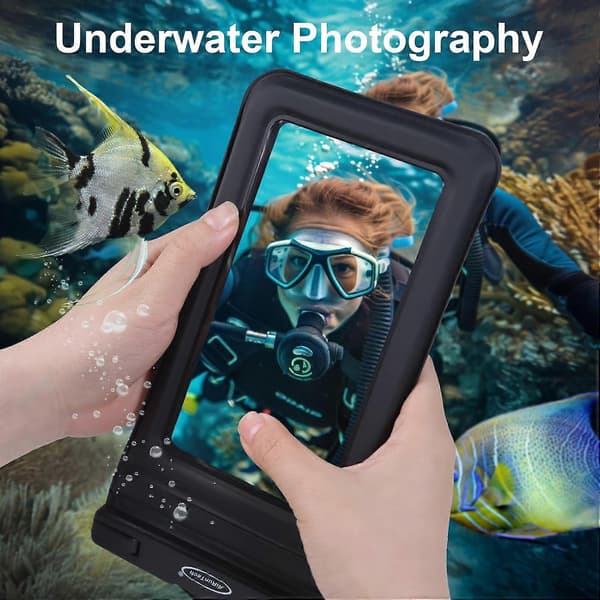 Universal Vattentät Telefonpåse, Strandtillbehör Skydd för iPhone Pass, Pengar, Sandtät, Simning, SUP, Surfing, Jetski Måste Ha A