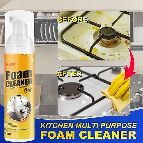Køkkenfedtrens Multi-purpose Skumrens All-purpose Rengøring Emhætte Rustfjerner Spray Multifunktionel Rengøring (30ML sæt) A