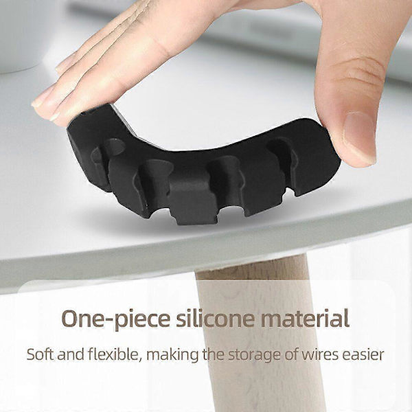 2 STK/sæt Silikone Kabel Organizer USB Kabelopruller Fleksible Ledningsstyringsklips