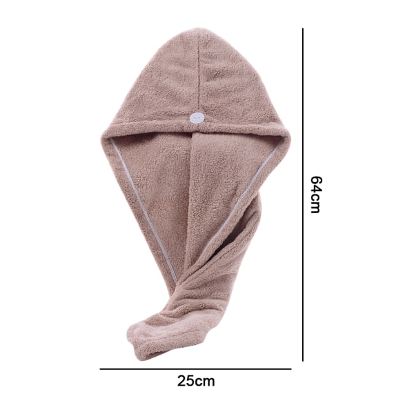 2-pak mikrofiber turban blødt superabsorberende hårhåndklædeindpakning