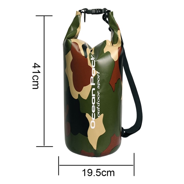 Camouflage bag PVC waterproof bucket bag Waterproof bag Beach