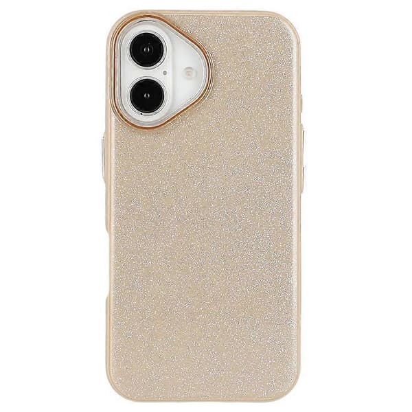 Kompatibel med iPhone 16-deksel Glitterdesign IMD TPU + PC Telefonbakdeksel Gull