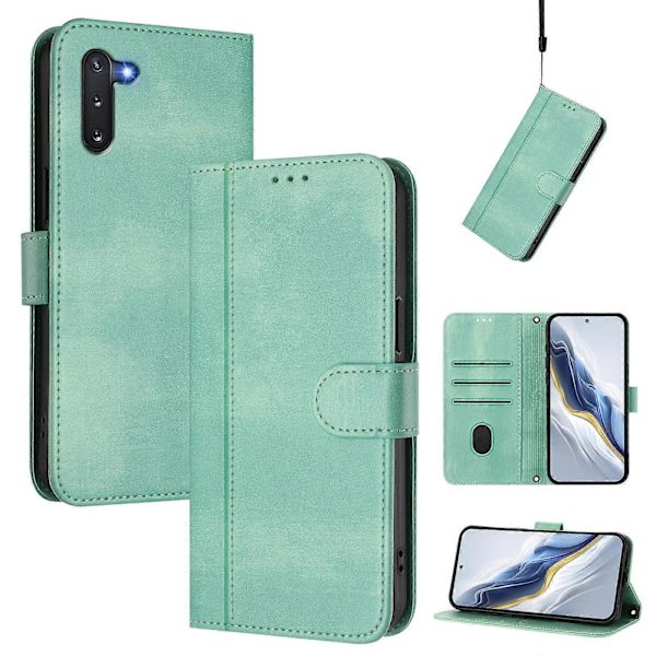 Line Splicing Buckle Retro læder telefoncover (til Samsung Galaxy Note10)