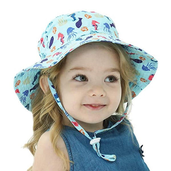 1 st Baby Solhatt Baby Boy Hattar Toddler Hatt Bucket Hatt för Baby